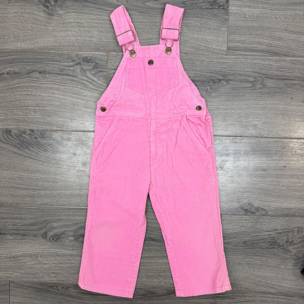 Retro Vintage Style Pink Corduroy Overalls By Happy Kids Joyeux‎ Gamins Size 3